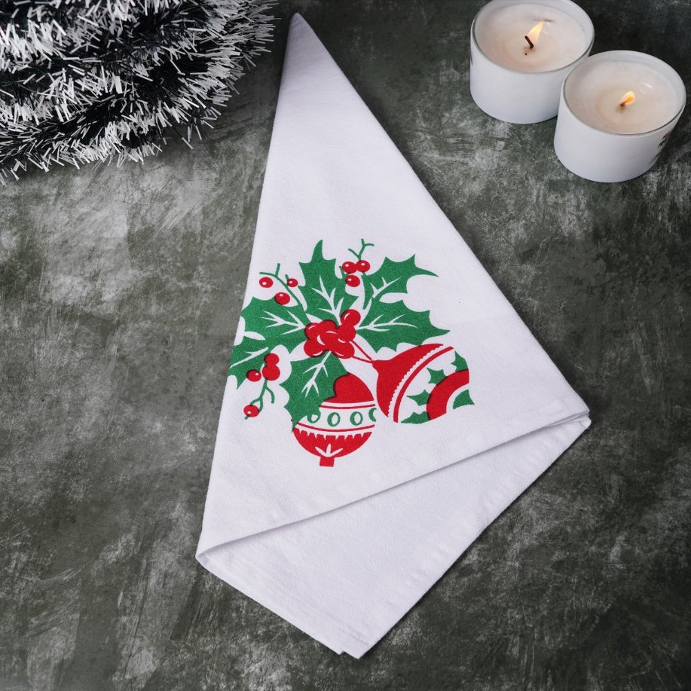 100% Cotton Premium Quality Set of 4 Pack Kitchen Flour Sack Towels, Dish Towels